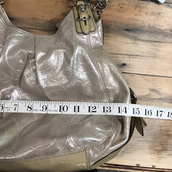 Coach Maggie Madison silver shimmer purse. - Picture 2 of 16